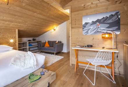 Hotel BASE CAMP LODGE BOURG SAINT MAURICE LES ARCS  chambre vue montagne décoration design confort ambiance